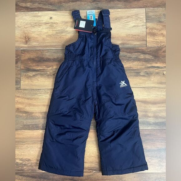 4/$25 Zeroxposur navy blue bib snow bibs size 2t new - Picture 2 of 6